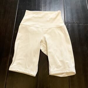Lululemon Align Short 8" White Biker Shorts Women's Size 0